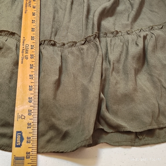 ALTAR'D STATE TIERED SUNDRESS WOMEN SZ MEDIUM GREEN SPAGHETTI TIE STRAP WHIMSY - Picture 7 of 8